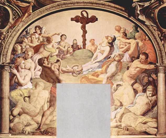 Frescos de la capilla de Eleonora de Toledo en el Palazzo Vecchio en Florencia, fresco de techo, detalle 