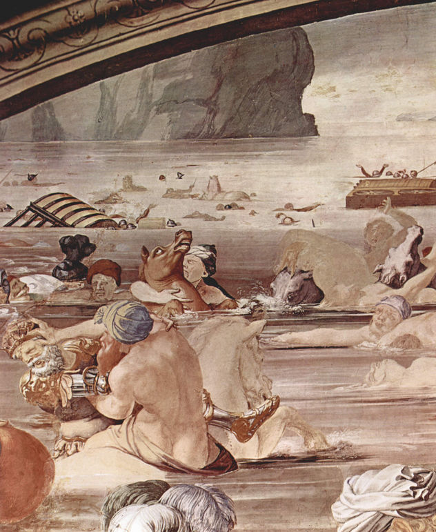 Frescos de la capilla de Eleonora de Toledo en el Palazzo Vecchio en Florencia, pared lateral derecha.