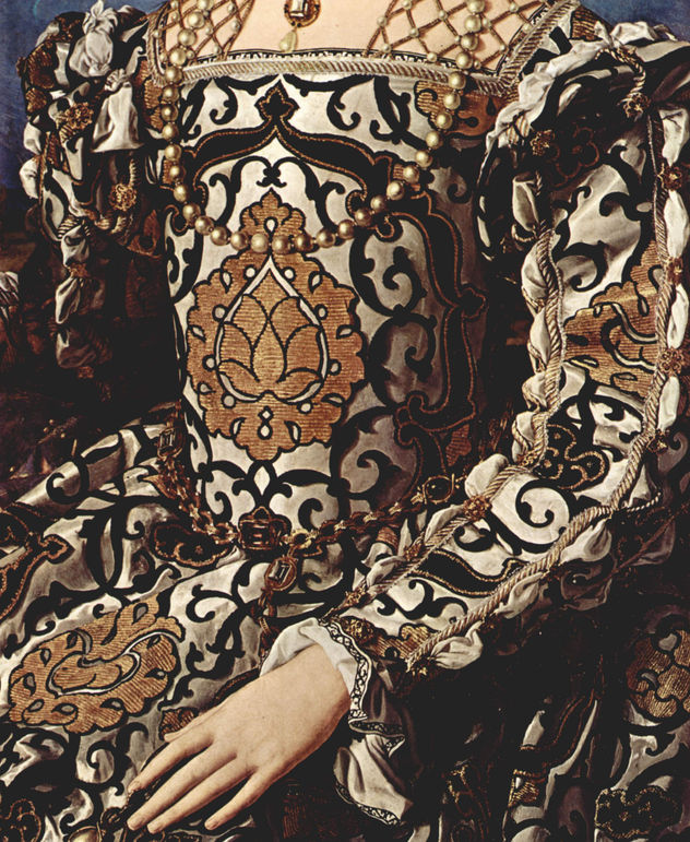 Porträt der Eleonora da Toledo und ihres Sohnes Giovanni, Detail
