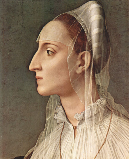 Portrait of Laura Battiferri, Detail 