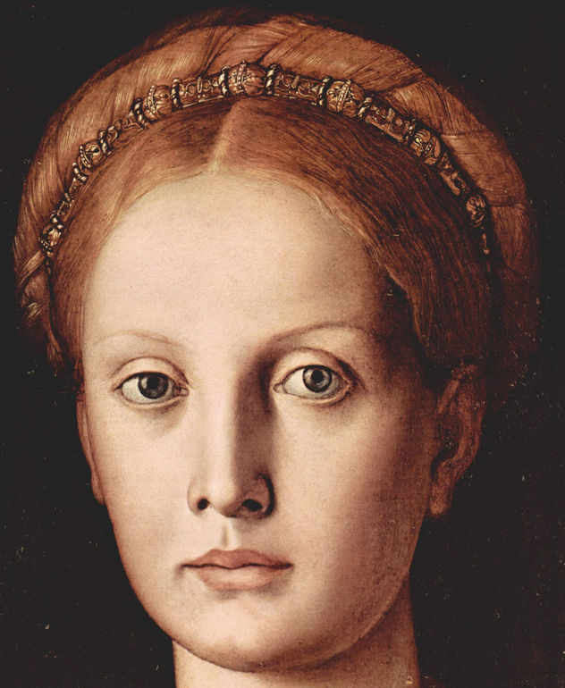 Porträt der Lucrezia Panciatichi, Detail