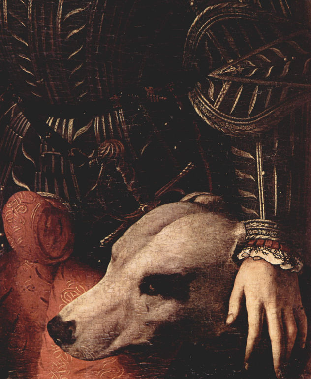 Porträt des Guidobaldo II. della Rovere, Herzog von Urbino, Detail