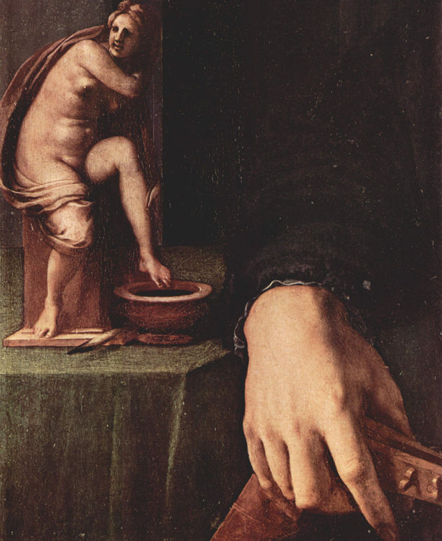Portrait of a Young Man with a Lute, Detail