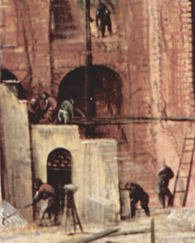 The Tower of Babel, detail