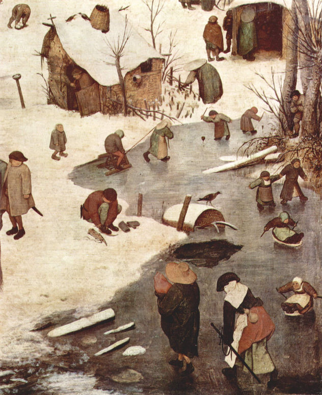 Census in Bethlehem, detail