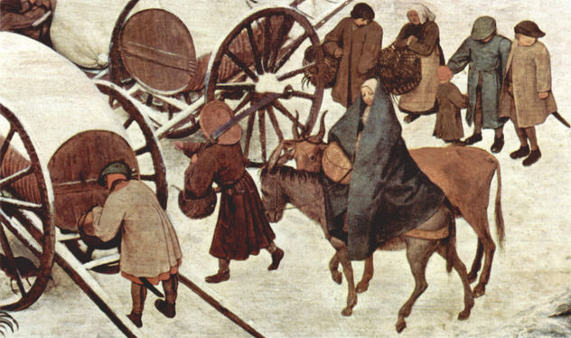 Census in Bethlehem, detail