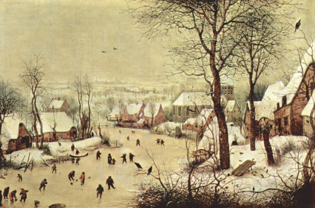 Winter Landscape with Skaters and Bird Trap
