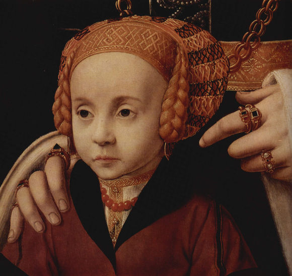 Portrait of a Lady with Daughter, Detail 