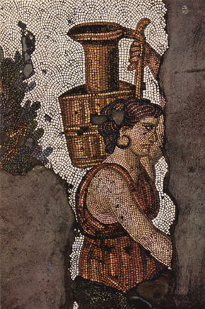Floor mosaic, scene