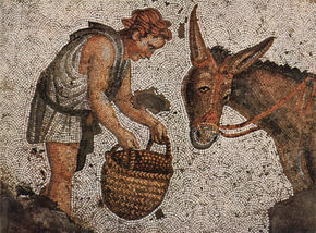 Floor mosaic, scene