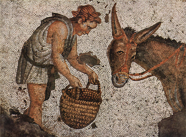 Floor mosaic, scene