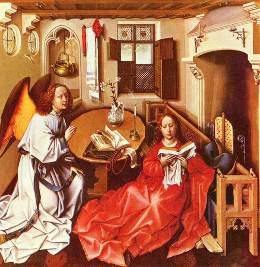 Mérode Altarpiece, central panel 