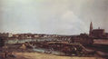 View of Dresden from the Left Bank of the Elbe, The Bastion Sol with Augustus Bridge and the Court Church