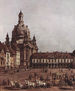 View of Dresden, The Neumarkt in Dresden from the Jewish Cemetery, with the Church of Our Lady and the Old City Guard, Detail