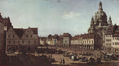 Ansicht von Dresden, Der Neumarkt von der Moritzstraße aus