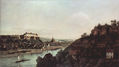 Vista de Pirna, Pirna desde los viñedos cerca de Prosta, con la fortaleza Sonnenstein.