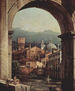 Capriccio Romano, puerta de la ciudad y torre de defensa, detalle