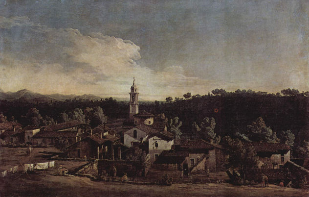 El pueblo de Gazzada, vista desde el sur (Vistas de Gazzada)