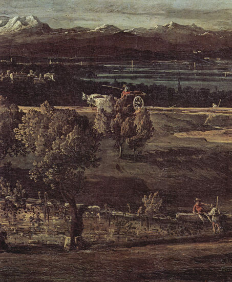 The village of Gazzada, seen from the southeast of Villa Melzi d'Eril, detail 