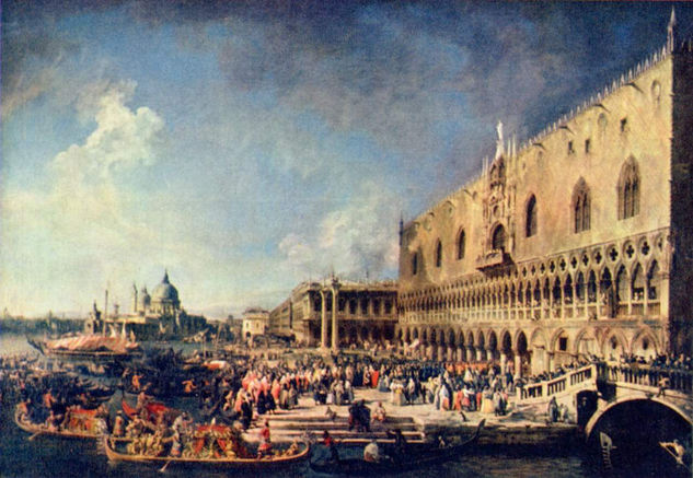 Recepcion de un enviado francés en Venecia 