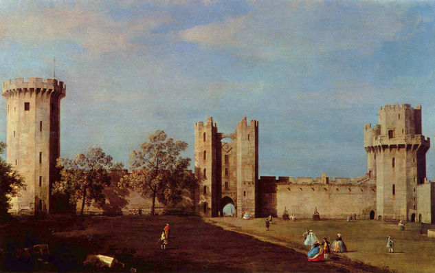 Courtyard of Warwick Castle 