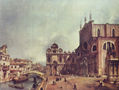 Plaza enfrente de San Giovanni e Paolo en Venecia