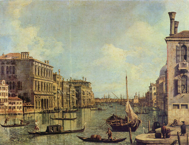 View of the Grand Canal towards the port of San Marco 