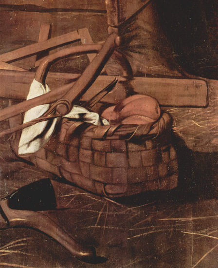 Adoración de los pastores, detalle 