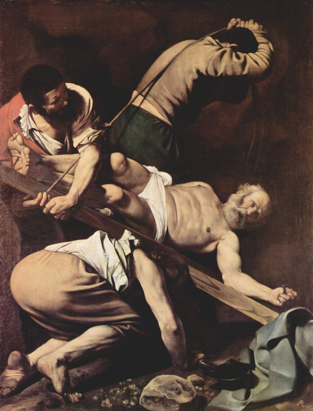 Pintura de la ermita de Cerasi en Santa Maria del Popolo en Roma, escena