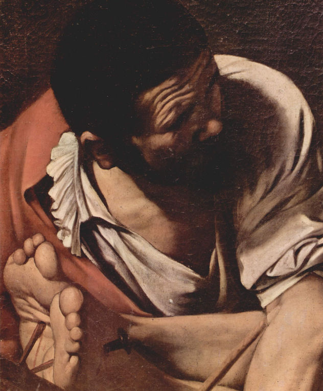 Pintura de la ermita de Cerasi en Santa Maria del Popolo en Roma, escena