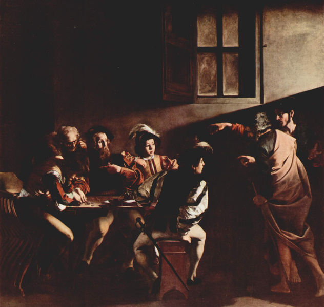 Pintura de la Capilla Contarelli en San Luigi di Franceso en Roma, escena