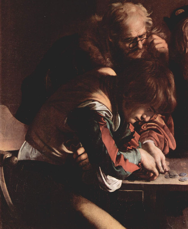 Pintura de la Capilla Contarelli en San Luigi di Franceso en Roma, escena