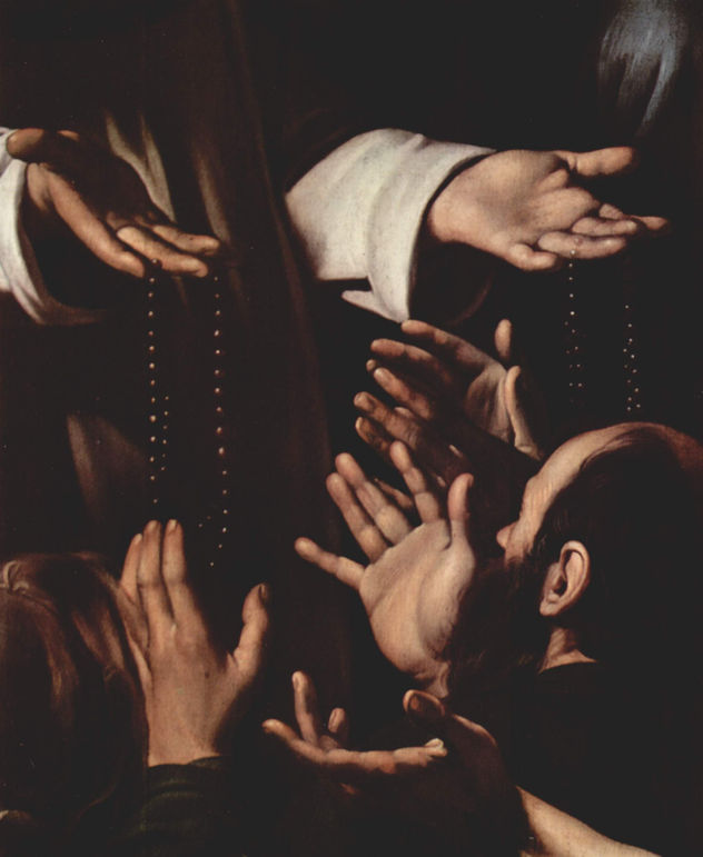 Virgen del Rosario, detalle