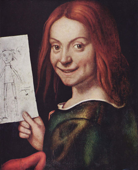 Child with a drawing 