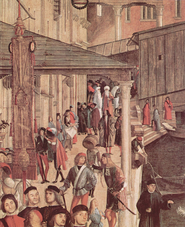 El milagro de la reliquia de la Santa Cruz, detalle