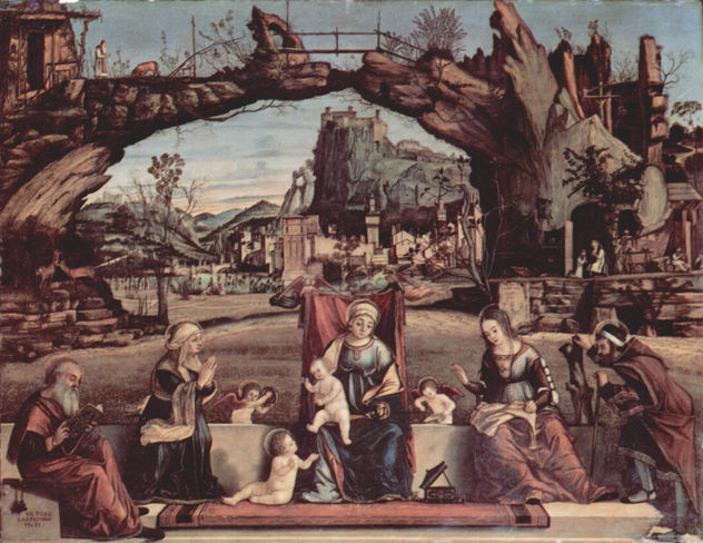 Madonna on Throne and John the Baptist, on the left.