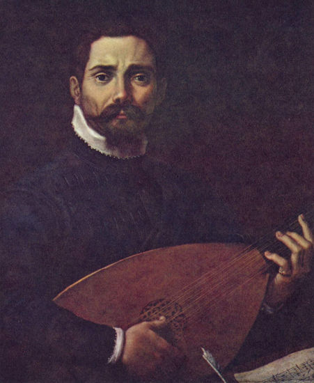 Retrato de Giovanni Gabrieli con laúd 