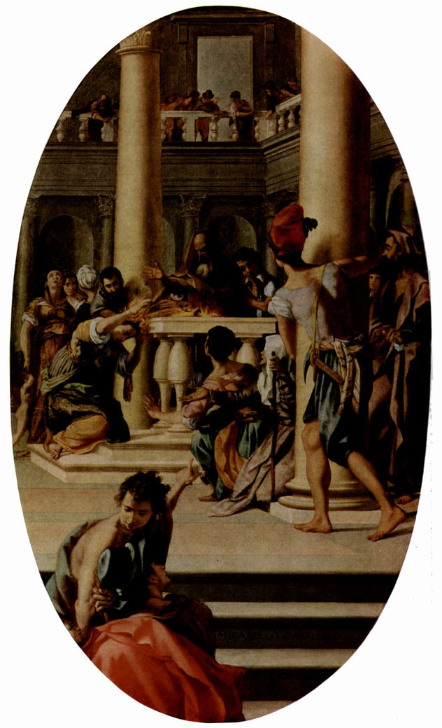 Lavinia before the altar