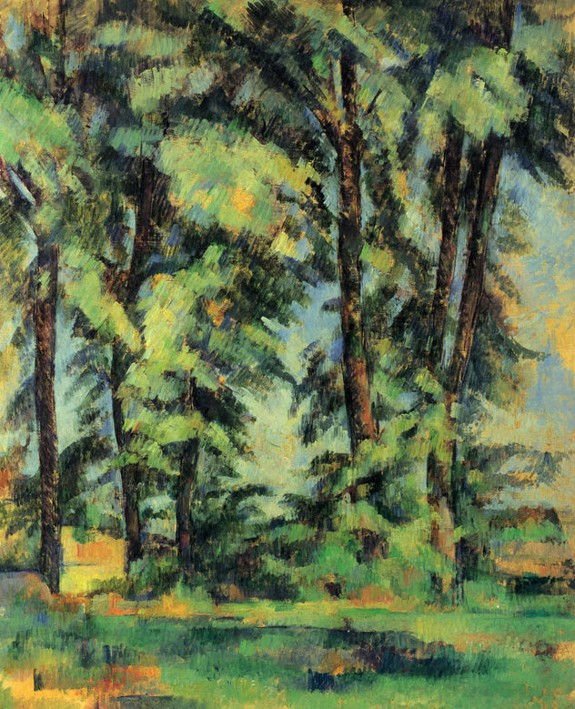 Árboles altos en Jas de Bouffan