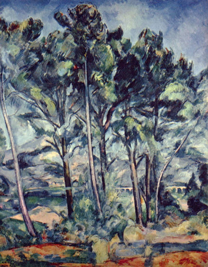 Pinos y acueducto