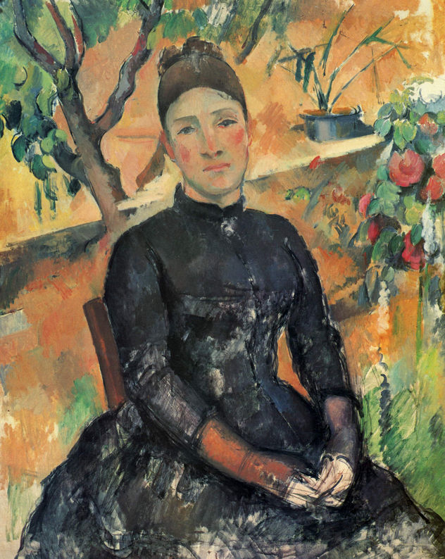 Portrait of Madame Cézanne in the Greenhouse