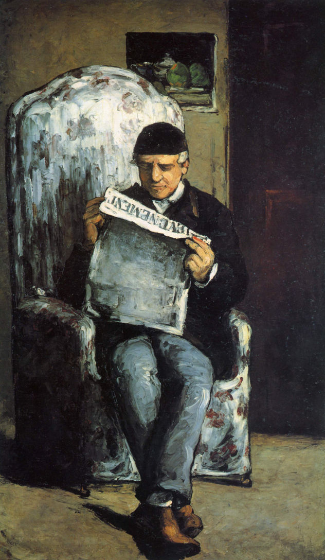 Retrato de Louis -Auguste Cézanne, el padre del pintor, leyendo el L'Evénement