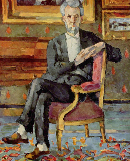 Retrato de Victor Chocquet sentado 