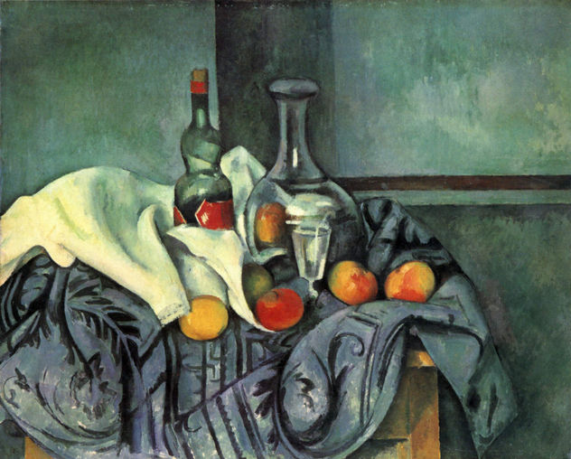 Bodegón, Botella de licor de menta