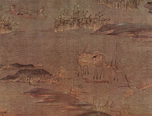 A Journey on the River with the First Snow 