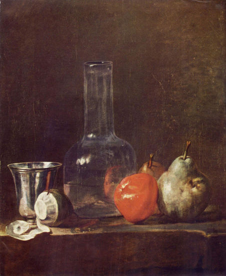 Still Life with Glass Bottle and Fruits 