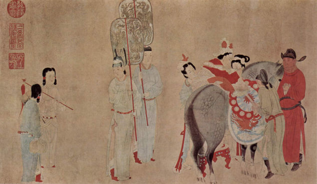 Yang Kuei-fei Rides a Horse. 
