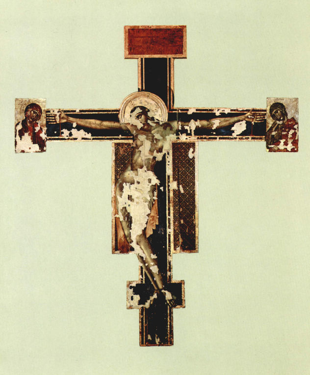 Crucifixion from Santa Croce in Florence, condition after 1966
