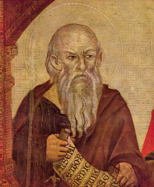 Thronende Madonna mit acht Engeln und vier Propheten, Detail