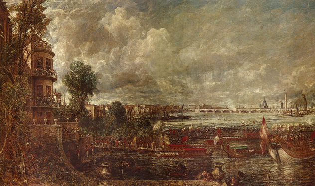 View of Waterloo Bridge from Whitehall Stairs, June 18, 1817